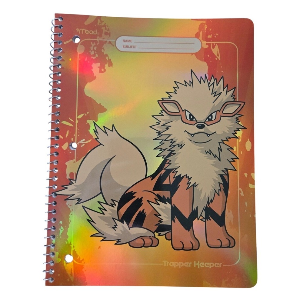 Mead‎ Trapper Keeper Pokemon Arcanine Spiral Notebook College Ruled 80 Target